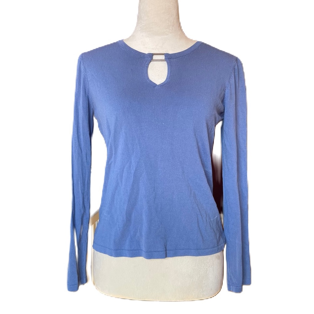Spanned Keyhole Neck Sweater Size M